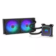 ENDORFY Navis F240 ARGB vodeni hladnjak, 2x120mm, LGA1851, AM5, crni