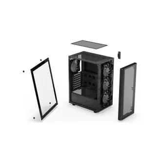 ENDORFY kućište Ventum 200 ARGB, prozirna bočna ploča, ATX, 4x120mm ARGB ventilator, crno ENDORFY kućište Ventum 200 ARGB, prozirna bočna ploča, ATX, 4x120mm ARGB ventilator, crno