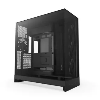 NZXT H9 Flow dvokomorno ATX kućište / 4x140 mm ventilator / do 10x ventilatora / perforirani vrh / staklene stranice, prednja strana / crno
