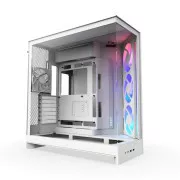 NZXT H9 Flow ARGB dvokomorno ATX kućište / 3xRGB 140 mm / 1x 120 mm ventilator / staklo / bijelo