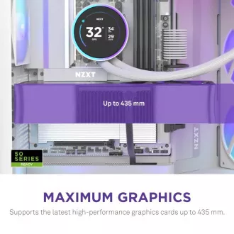 NZXT H9 Flow ARGB dvokomorno ATX kućište / 3xRGB 140 mm / 1x 120 mm ventilator / staklo / bijelo