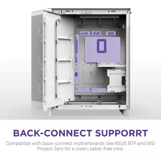 NZXT H9 Flow ARGB dvokomorno ATX kućište / 3xRGB 140 mm / 1x 120 mm ventilator / staklo / bijelo