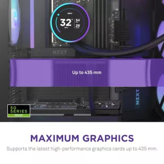NZXT H9 Flow RGB dvokomorno ATX kućište / 1x140 RGB mm / 1x 120 mm RGB ventilator / staklo / crno