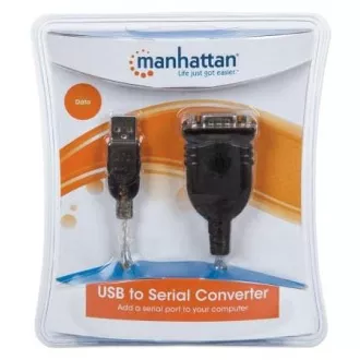 MANHATTAN pretvarač USB u serijski port (USB AM / DB9M, RS232), blister