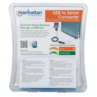 MANHATTAN pretvarač USB u serijski port (USB AM / DB9M, RS232), blister