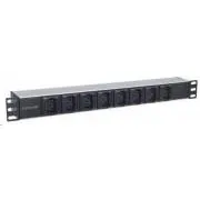 Intellinet PDU razvodna ploča, 8x C13 utičnica, 1U rack, 2m odvojivi kabel, zaštita od pada