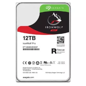 SEAGATE HDD 12TB IRONWOLF PRO (NAS), 3.5", SATAIII, 7200 RPM, Cache 256MB, CMR SEAGATE HDD 12TB IRONWOLF PRO (NAS), 3.5", SATAIII, 7200 RPM, Cache 256MB, CMR