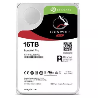 SEAGATE HDD 16TB IRONWOLF PRO (NAS), 3.5", SATAIII, 7200 RPM, Cache 256MB