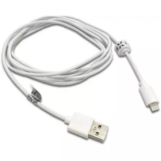 FIKSNI podatkovni i kabel za punjenje, USB-A -> Lightning (MFI), 20 W, duljina 2 m, bijeli