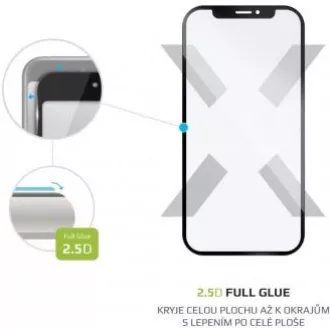 FIXED Full Cover zaštitno staklo za Apple iPhone 12/12 Pro, crno