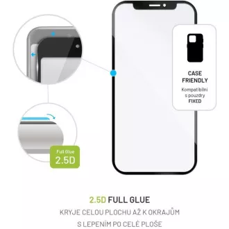 FIXED Full-Cover zaštitno staklo za Samsung Galaxy A12, crno