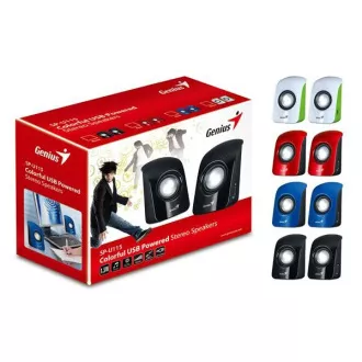 GENIUS zvučnik SP-U115, prijenosni zvučnik, USB napajanje, bijelo-zeleni GENIUS zvučnik SP-U115, prijenosni zvučnik, USB napajanje, bijelo-zeleni