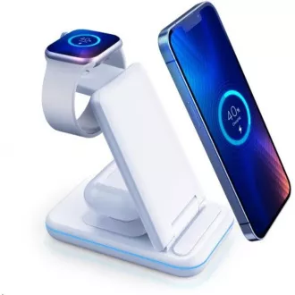 3mk stalak za punjenje - Hyper Wireless Charger 3w1 15W, bijeli
