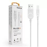 ALIGATOR podatkovni kabel s produljenim microUSB konektorom, 2A, bijeli