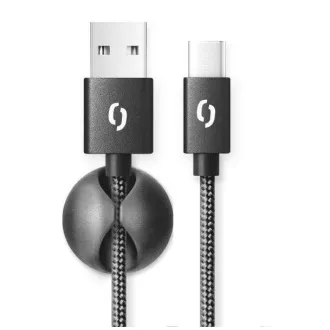 ALIGATOR podatkovni kabel PREMIUM 2A, USB-C, duljina 2 m, crni