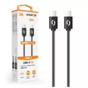 ALIGATOR podatkovni kabel POWER 60W, USB-C/USB-C 3A, duljina 1 m, crni