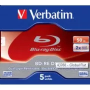 VERBATIM BD-RE DL (5 paketa) Blu-Ray / Jewel / 2x / 50 GB