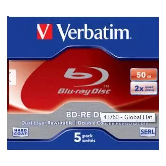 VERBATIM BD-RE DL (5 paketa) Blu-Ray / Jewel / 2x / 50 GB
