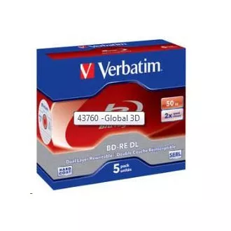 VERBATIM BD-RE DL (5 paketa) Blu-Ray / Jewel / 2x / 50 GB