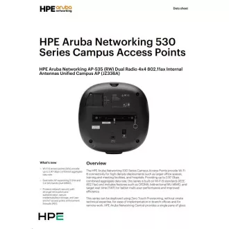 Aruba AP-535 (RW) dvostruki radio 4x4:4 802.11ax interne antene Unified Campus AP RENEW JZ336A