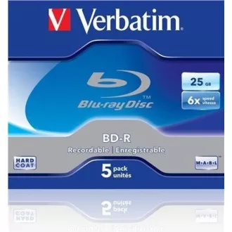 VERBATIM BD-R SL (5 paketa) Blu-Ray / Jewel / 6x / 25 GB