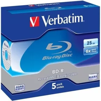 VERBATIM BD-R SL (5 paketa) Blu-Ray / Jewel / 6x / 25 GB