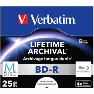 VERBATIM MDisc BD-R (pakiranje od 5) Jewel / 4x / 25 GB