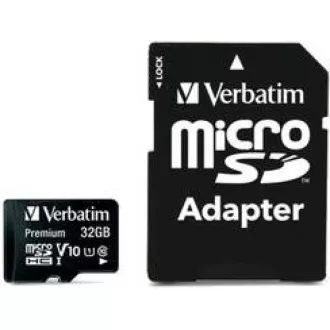VERBATIM MicroSDHC kartica 32GB Premium, U1 + SD adapter