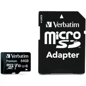 VERBATIM MicroSDXC kartica 64GB Premium, U1 + adapter