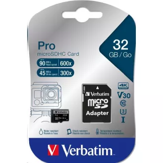 VERBATIM MicroSDHC kartica 32GB Pro, U3 + adapter