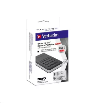 VERBATIM vanjski SSD Inkl.KEYPAD 256GB USB3.1 GDPR