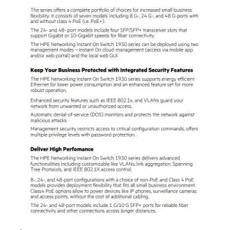 HPE Networking Instant On Switch 8p Gigabit 2p SFP (bez ventilatora) 1930 HPE Networking Instant On Switch 8p Gigabit 2p SFP (bez ventilatora) 1930