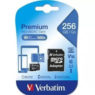 VERBATIM MicroSDXC kartica 256GB Premium, U1 + adapter