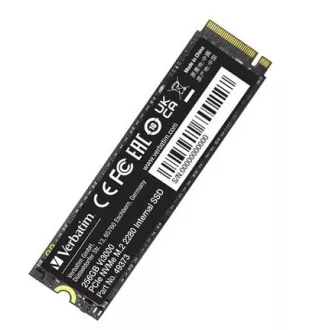 VERBATIM SSD Vi3000 Interni PCIe NVMe M.2 SSD 256 GB, W 1300/ R 3300 MB/s VERBATIM SSD Vi3000 Interni PCIe NVMe M.2 SSD 256 GB, W 1300/ R 3300 MB/s
