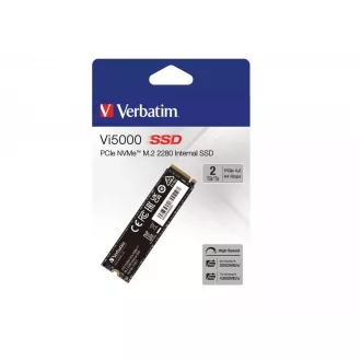 VERBATIM SSD Vi5000 Interni PCIe NVMe M.2 SSD 2TB, W 4300/ R 5000 MB/s