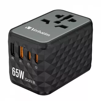 VERBATIM univerzalni putni adapter punjač UTA-05 GaN III, 65 W