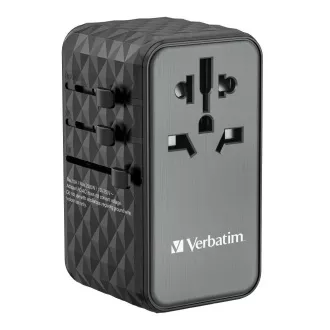 VERBATIM univerzalni putni adapter punjač UTA-06 GaN III, 100 W VERBATIM univerzalni putni adapter punjač UTA-06 GaN III, 100 W