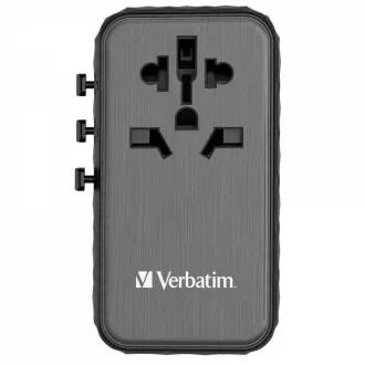 VERBATIM univerzalni putni adapter punjač UTA-06 GaN III, 100 W VERBATIM univerzalni putni adapter punjač UTA-06 GaN III, 100 W