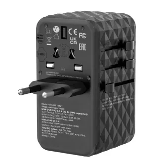 VERBATIM univerzalni putni adapter punjač UTA-06 GaN III, 100 W VERBATIM univerzalni putni adapter punjač UTA-06 GaN III, 100 W