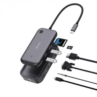 VERBATIM Display Adapter WDA-01 Share My Screen 1080P, USB-C hub