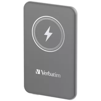 VERBATIM Power bank Charge 'n' Go, magnetna, 5000 mAh, USB-C, siva
