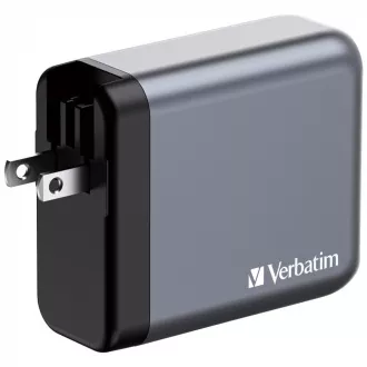 VERBATIM GaN mrežni punjač GNC-200, 200W, 3x USB-C, 1x USB