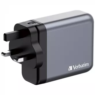 VERBATIM GaN mrežni punjač GNC-240, 240W, 3x USB-C, 1x USB