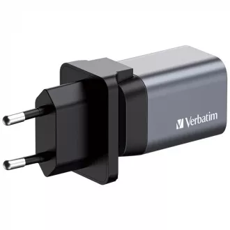 VERBATIM GaN mrežni punjač GNC-35, 35W, 1x USB-C, 1x USB