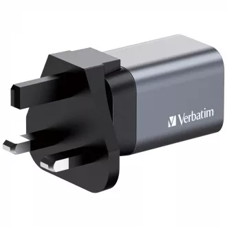 VERBATIM GaN mrežni punjač GNC-35, 35W, 1x USB-C, 1x USB