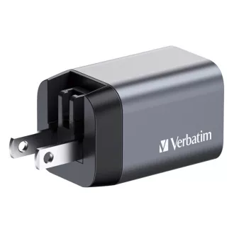 VERBATIM GaN mrežni punjač GNC-35, 35W, 1x USB-C, 1x USB