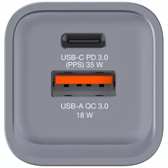 VERBATIM GaN mrežni punjač GNC-35, 35W, 1x USB-C, 1x USB