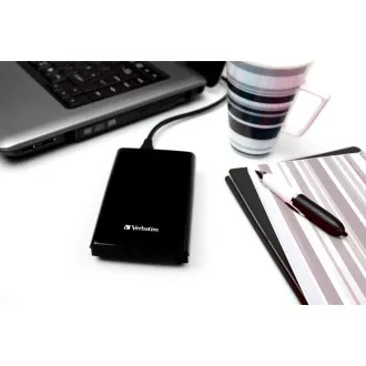 VERBATIM vanjski SSD 1TB Store 'n' Go Slim prijenosni USB 3.0, USB-A/USB-C, crni