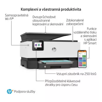 HP All-in-One Officejet Pro 9010e HP+ (A4, 22 stranice u minuti, USB 2.0, Ethernet, Wi-Fi, ispis, skeniranje, kopiranje, faks, obostrani ispis, DADF)