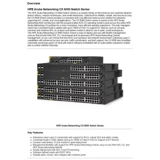 HPE Aruba Networking CX 6000 48G 4SFP prekidač R8N86AR OBNOVI